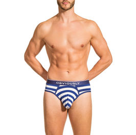 Obviously PrimeMan Brief - S  Navy and white, Shopping, Style
