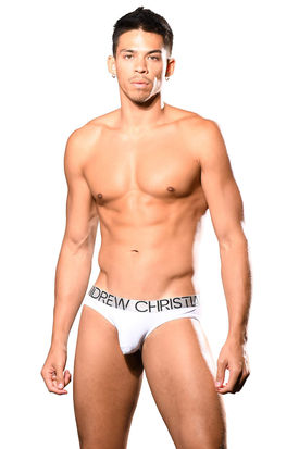 Andrew Christian Almost Naked White Essential Rib Brief