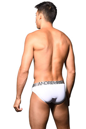 Andrew Christian Almost Naked White Essential Rib Brief