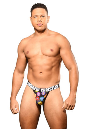 Andrew Christian Almost Naked Flower Power Mesh Y-Back Thong 92913