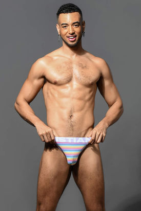 Andrew Christian Almost Naked Baby Unicorn Stripe Thong 93273