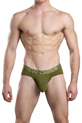 Andrew Christian Almost Naked Bubble Butt Brief Olive