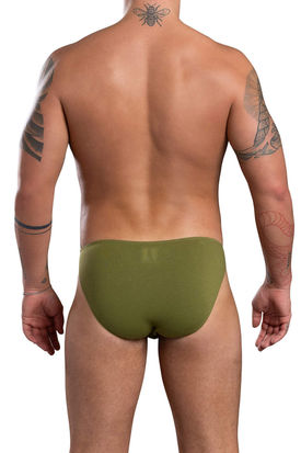 Andrew Christian Almost Naked Deep V-Cut Brief Olive