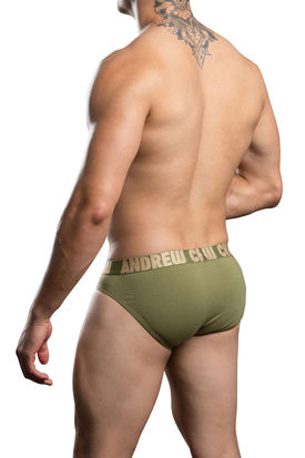 Andrew Christian Happy Cotton Brief - Olive
