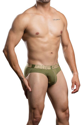 Andrew Christian Happy Cotton Brief - Olive