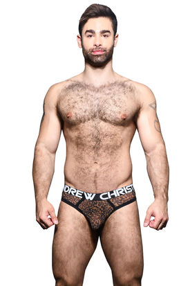 Andrew Christian Almost Naked Leopard Mesh Thong 92232