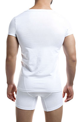 Cut for Men V-neck T-shirt White