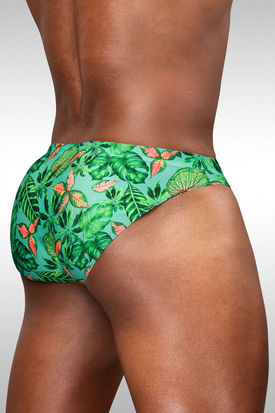 Ergowear FEEL Swim Bikini Brief - Aqua Leaves