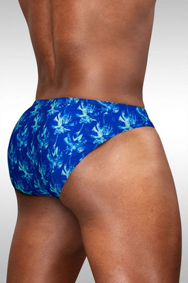 Ergowear FEEL Swim Bikini Brief - Royal Blue Palms