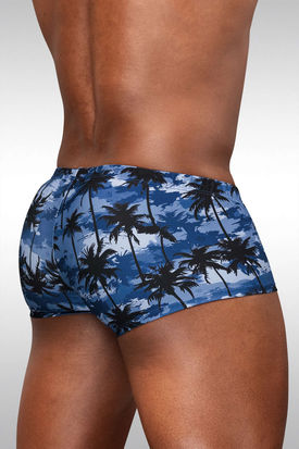 Ergowear FEEL Swim Mini Trunk - Dark Blue Palms