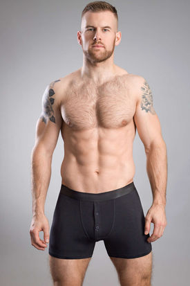 HOM Classic Boxer Briefs with buttons Black