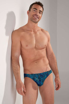 HOM FUNKY STYLE Comfort Micro Brief - Navy Print