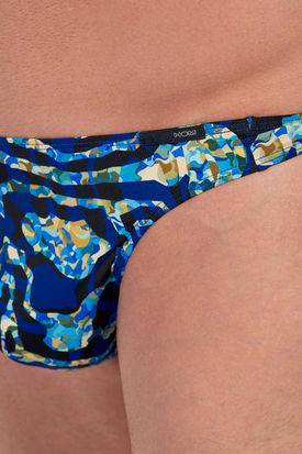 HOM FUNKY STYLE G-String - Navy Blue Print
