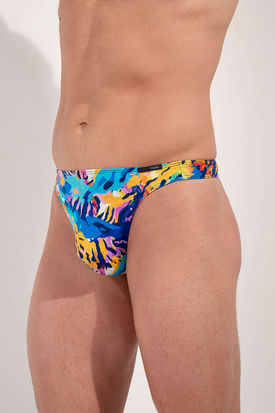 HOM FUNKY STYLE G-String - Turquoise Print