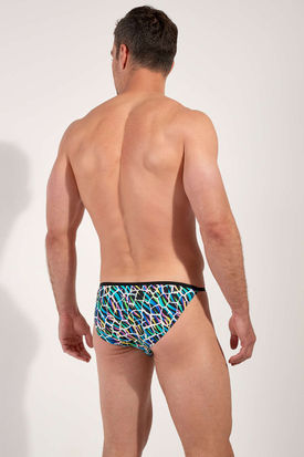 HOM FUNKY STYLE Tanga Brief - Multicolour Print