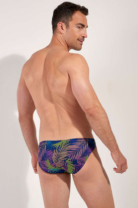 HOM FUNKY STYLE Comfort Micro Brief - Navy Print