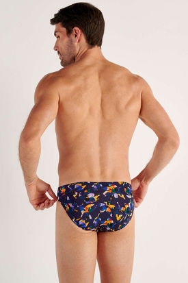 HOM Mens Underwear FUNKY STYLE Comfort Micro Brief - Black Print