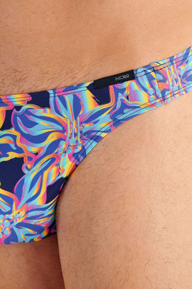 HOM Mens Underwear FUNKY STYLE G-String - Navy Print
