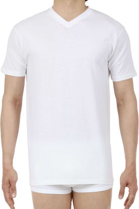 HOM Hilary Cotton V-Neck T-Shirt White