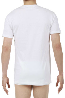 HOM Hilary Cotton V-Neck T-Shirt White