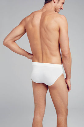 Jockey Cotton + Brief 3 pack White