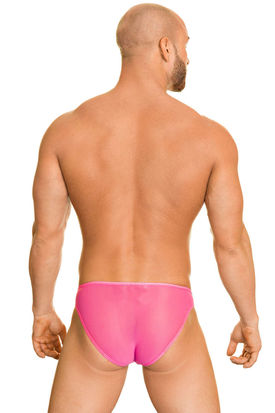 Joe Snyder Sheer Mesh Colour Bulge 04 Enhancement Bikini Brief Fuchsia