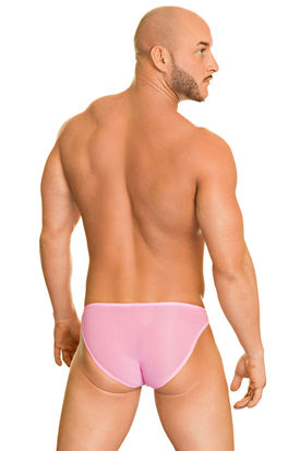 Joe Snyder Sheer Mesh Colour Bulge 04 Enhancement Bikini Brief Rose