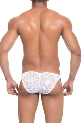 Joe Snyder Lacy Bikini Maxi Bulge 01 White Lace