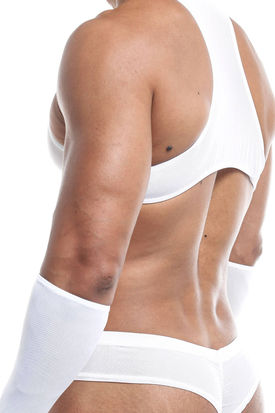 Joe Snyder Shining Sleeveless Crop Top 31 White Mesh