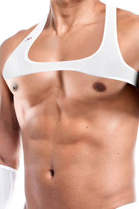 Joe Snyder Shining Sleeveless Crop Top 31 White Mesh