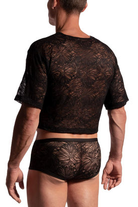 Manstore M2292 Hotspots Cropped Shirt