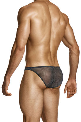 Modus Vivendi Abstract Net Low Cut Brief - Charcoal
