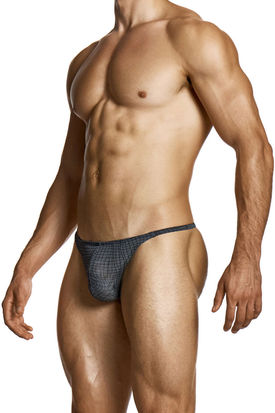 Modus Vivendi Abstract Net Thong - Charcoal