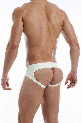 Modus Vivendi Leather Line Bottomless Brief White