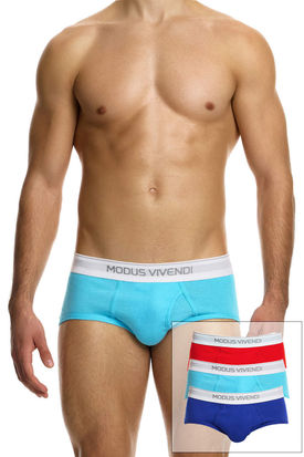 Modus Vivendi 100% Cotton Staple Fly Brief 3 Pack