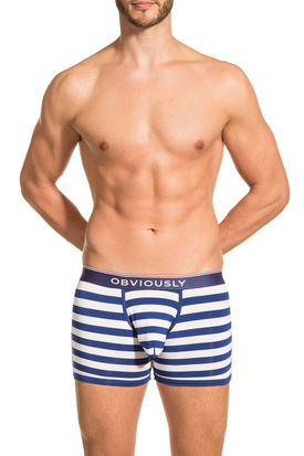 Obviously PrimeMan AnatoMAX Boxer Brief 3 inch Leg Navy/White