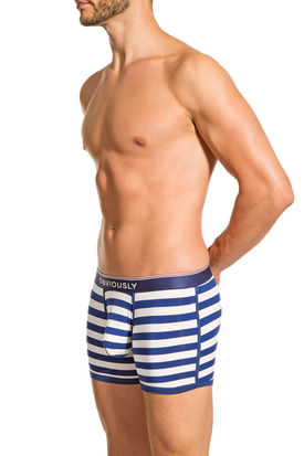 Obviously PrimeMan AnatoMAX Boxer Brief 3 inch Leg Navy/White
