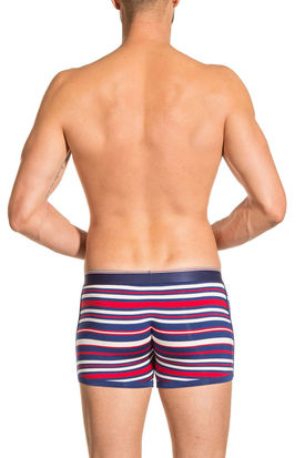 Obviously PrimeMan AnatoMAX Boxer Brief 3 inch Leg Red/Navy/White