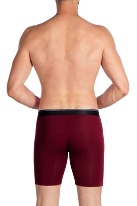 Obviously PrimeMan AnatoMAX Boxer Brief 9 inch Leg Maroon