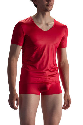 Olaf Benz RED 1804 V-Neck Low T-Shirt Red