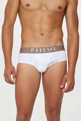 Prisma Core White Ribbed Fly Brief