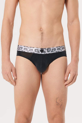 Prisma Erevos Cupro Leopard Black Briefs