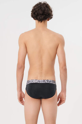 Prisma Erevos Cupro Leopard Black Briefs