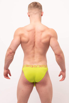 Sukrew Raspberry &amp; Lime Cotton Tanga Brief