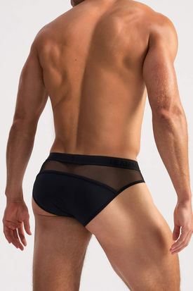 TEAMM8 Score Sheer Black Slim Brief