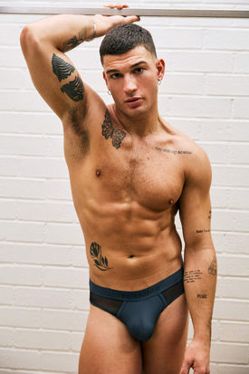 TEAMM8 Score Sheer Midnight Navy Slim Brief