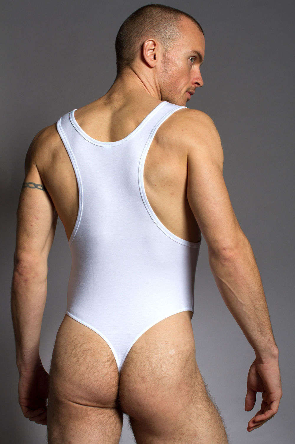 thumbnail interactive-video image 1 of Doreanse 3033 Men's Cotton Modal G-String Bodysuit - Athletic Style, Discreet Packaging 1 of 3